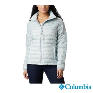 【Columbia 哥倫比亞】女款-鋁點保暖700羽絨外套-灰藍(UWR06310CB / 機能.防小雨.發熱)