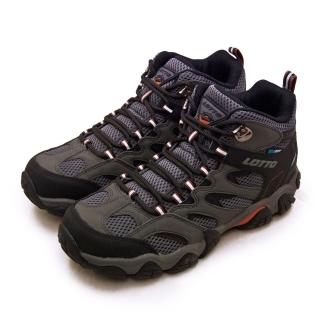【LOTTO】男 專業多功能防水郊山戶外健行登山鞋 REX ULTRA系列(灰黑 2768)