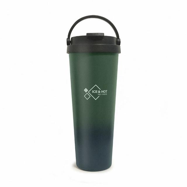 【FUJI-GRACE 日本富士雅麗】買1送1_陶瓷噴層手提保溫杯700ml(FJ-934*2)(保溫瓶)