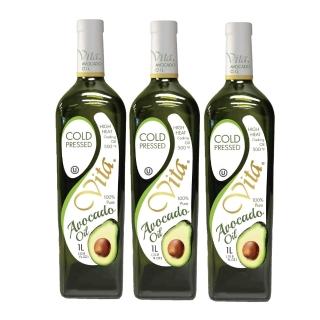 【Vita】美國原裝進口酪梨油 1000mlx3瓶 玻璃瓶裝(適合各式料理方式)