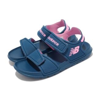 【NEW BALANCE】涼鞋 SPSD 魔鬼氈 可調整 童鞋 紐巴倫 腳背雙黏扣帶 外出 踏青 中童 藍 粉(YOSPSDNP-M)