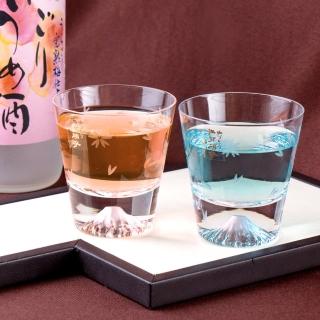 【田島硝子】富士山杯 mini櫻花款 威士忌杯2入組 酒杯 玻璃杯 隨飲料變色(TG20-015-MRS+TG20-015-MRS)