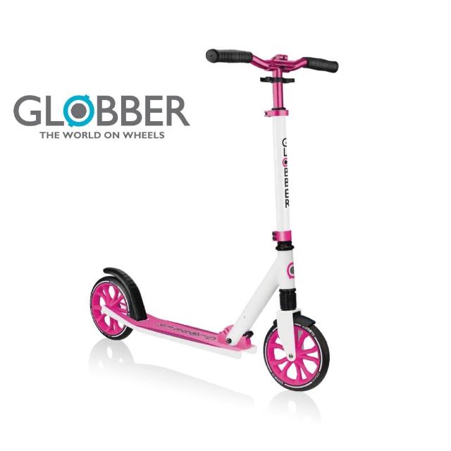 【GLOBBER 哥輪步】官方直營 法國 NL 205 青少年/成人大輪徑折疊滑板車(2輪滑板車、側柱、直立站立)