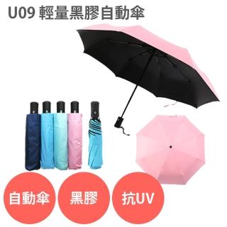 U09 抗UV 輕量 黑膠自動傘(多色可選 自動傘 三折傘)