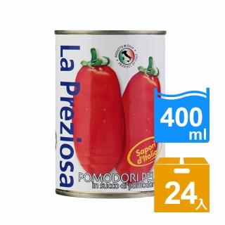 【咖樂迪咖啡農場】La Preziosa 義大利整顆/切塊番茄罐頭 二種口味任選(400g*24/箱購)
