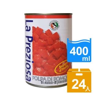 【咖樂迪咖啡農場】La Preziosa 義大利整顆/切塊番茄罐頭 二種口味任選(400g*24/箱購)