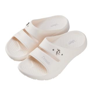 【Disney 迪士尼】迪士尼女鞋 米奇與唐老鴨 運動風輕量防水厚底拖鞋-白(MIT台灣在地工廠製造)