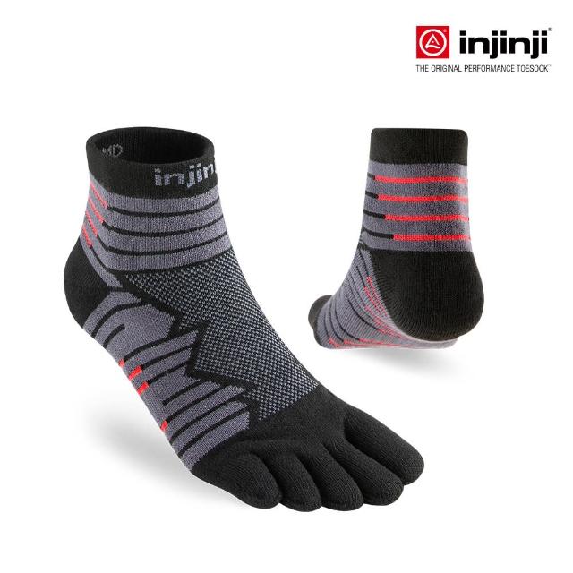 【Injinji】Ultra Run終極系列五趾短襪(碳黑)NAA6495(終極系列 五趾襪 短襪 跑襪 機能襪)
