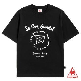 【LE COQ SPORTIF 公雞】NOVO聯名款 短袖T恤 黑色 中性-LRN2320299