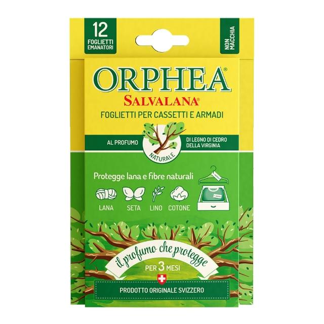【ORPHEA 歐菲雅】書籤式衣物保護片 12片/盒(經典花香/薰衣草/原木/佛手柑)