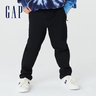 【GAP】男童 運動速乾吸濕長褲(733288-黑色)