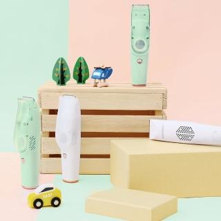 【KIDMORY】智能理髮器-吸剪合一-2色可選(附3種梳套 防水 電動理髮器 兒童理髮器 自動吸髮KM-236)