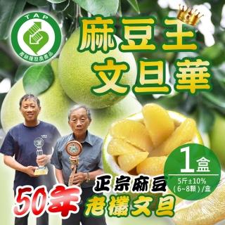 【麻豆王 文旦華】正宗麻豆50年老欉文旦x1箱(5斤±10%/約6-8顆/箱)