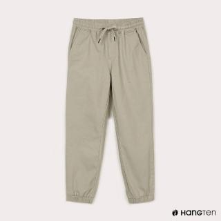 【Hang Ten】童裝-JOGGER FIT九分束口褲-淺卡其