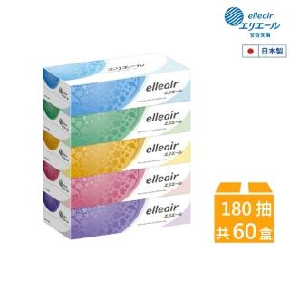 【日本大王】elleair 柔膚抽取式面紙180抽x5盒X12串(箱購出貨)