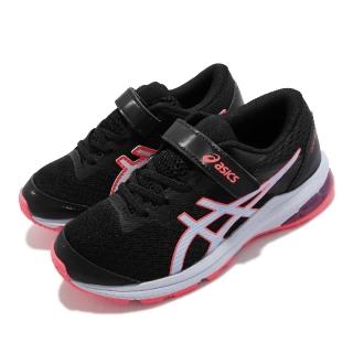 【asics 亞瑟士】慢跑鞋 GT-1000 10 PS 魔鬼氈 童鞋 亞瑟士 支撐 緩震 亞瑟膠 中童 黑 藍(1014A191009)