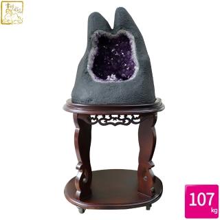 【吉祥水晶】巴西手打洞紫水晶洞 107kg(水型紫晶洞)