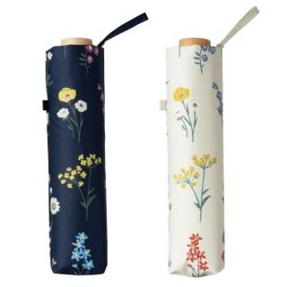 【日本BECAUSE】草花PU遮光折疊傘(晴雨兩用 折傘 雨傘)