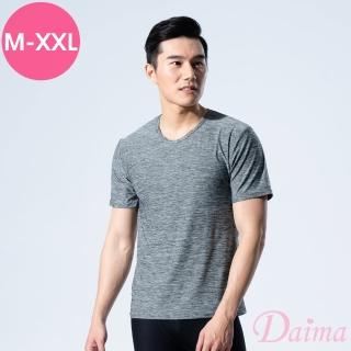 【Daima 黛瑪】雨天剋星/透氣涼感男短袖上衣M-XXL/陽離子抗UV機能吸濕排汗運動衫(淺灰)