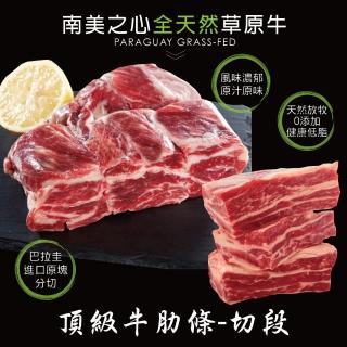 【豪鮮牛肉】草原之心天然牛肋條切段9包(500g+-10%/包)