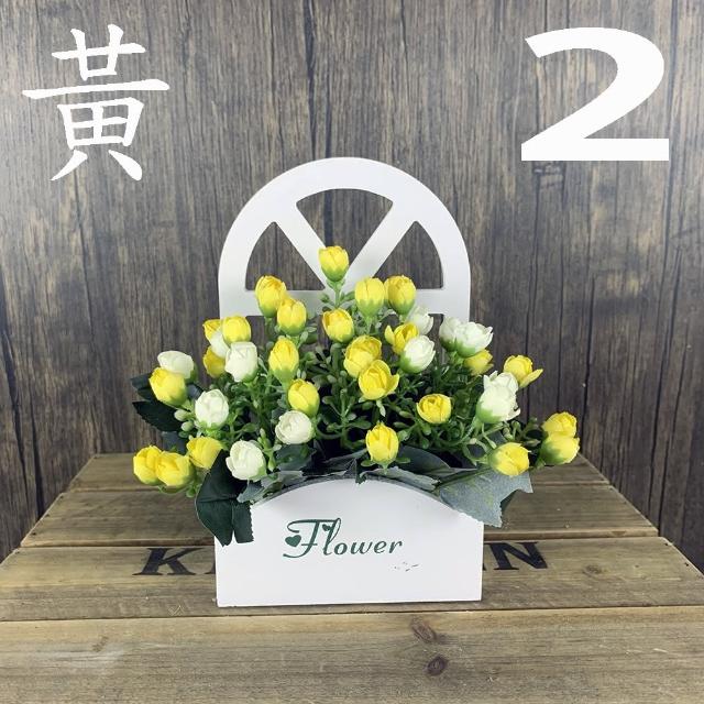 【園藝世界】人造盆花-小窗盆花-2盆(擺飾)