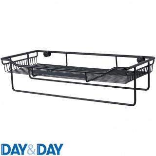 【DAY&DAY】霧黑工業風304不鏽鋼雙桿毛巾置物架