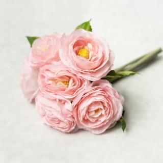 【花意空間】粉紅陸蓮束仿真花 6支一組(永生花 人造花 假花)