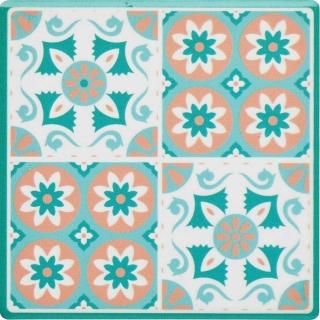 【KitchenCraft】石陶杯墊(四格青花)