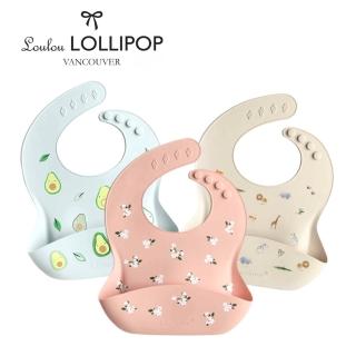 【Loulou lollipop】寬口袋立體矽膠圍兜 2入組(多款可選)