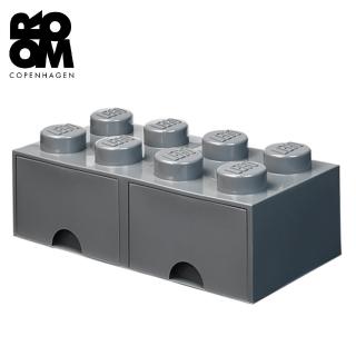 【Room Copenhagen】樂高 LEGO 八凸抽屜收納箱-深灰色(40061754)