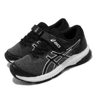 【asics 亞瑟士】慢跑鞋 GT-1000 10 PS 童鞋 亞瑟士 支撐 緩震 魔鬼氈 好穿脫 黑 白(1014A191006)
