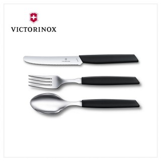 【VICTORINOX 瑞士維氏】Swiss Modern 餐具三件組(餐叉 餐匙 蕃茄刀)