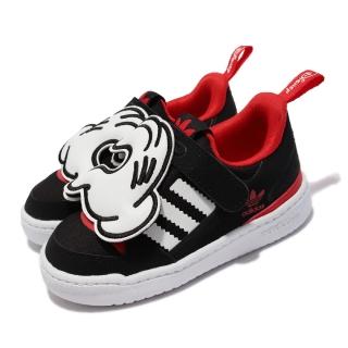 【adidas 愛迪達】休閒鞋 Forum 360 I 迪士尼 聯名 童鞋 愛迪達 魔鬼氈 米奇 舒適 小童 穿搭 黑 白(S29240)