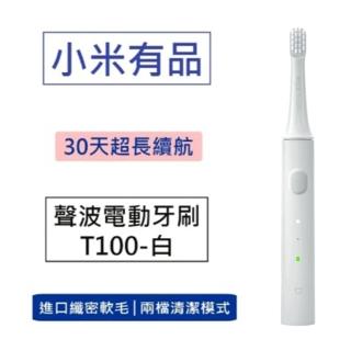 【小米有品】聲波電動牙刷(T100-白色)