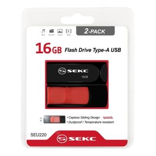 【SEKC】SEU220 16GB USB2.0 伸縮式隨身碟(20入)