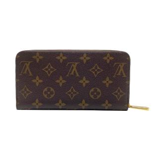 【Louis Vuitton 路易威登】Monogram 帆布寬版拉鍊長夾(M41896-咖)