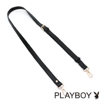 【PLAYBOY】真皮背帶 PLAYBOY織帶/真皮背帶系列(黑色)