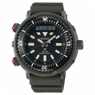 【SEIKO 精工】PROSPEX DIVER SCUBA 鮪魚罐頭太陽能雙顯潛水錶/47.8mm(H851-00B0G SNJ031P1)