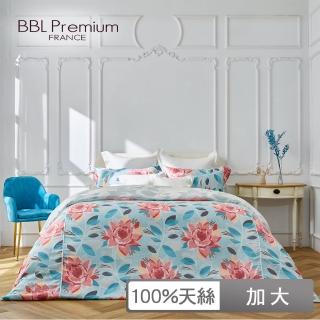 【BBL Premium】100%天絲印花被套床包組-向陽芳庭(加大)
