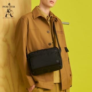 【PORTER INTERNATIONAL】BLK中型休閒斜背包-M(黑)