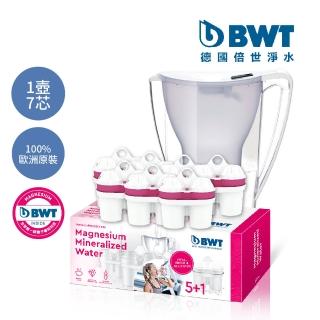 【BWT 德國倍世】【BWT 德國倍世】2.7L企鵝濾水壺 鎂離子1壺7芯組(白)