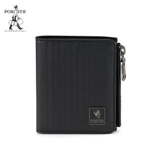 【PORTER INTERNATIONAL】MORI II直式零錢皮夾(黑)