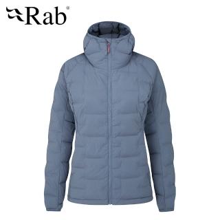 【RAB】Cubit Stretch Down Hoody 保暖羽絨連帽外套 女款 白令海藍 #QDB31