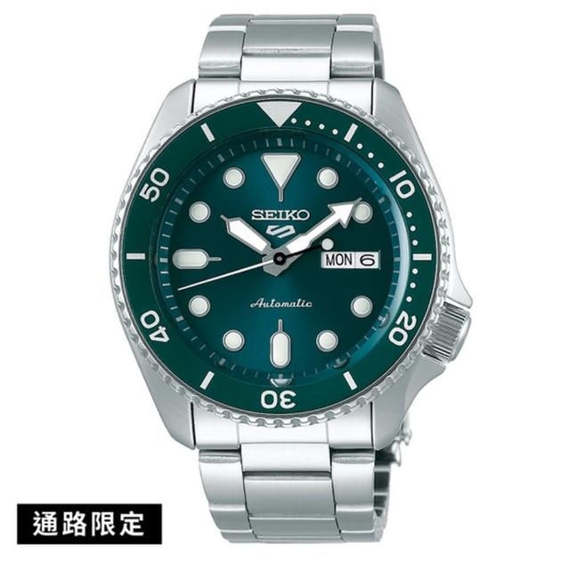 【SEIKO 精工】5 Sports系列水鬼機械錶鋼帶錶42.5mm授權碼SK014/(藍/黑/綠/湖水綠/藍紅)父親節 禮物 推薦