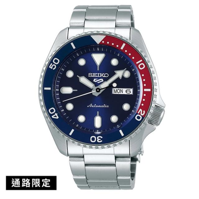 【SEIKO 精工】5 Sports系列水鬼機械錶鋼帶錶42.5mm授權碼SK014/(藍/黑/綠/湖水綠/藍紅)父親節 禮物 推薦