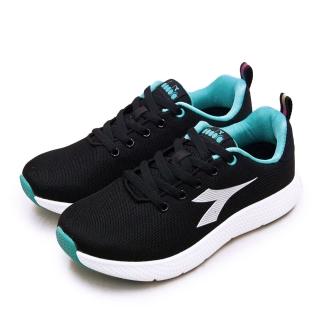 【DIADORA】女 迪亞多那 專業輕量慢跑鞋 極簡輕跑系列(黑綠 31658)