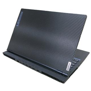 【Ezstick】LENOVO Legion 5 15ACH6 黑色卡夢紋機身貼(含上蓋貼、鍵盤週圍貼)