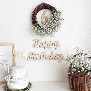 韓系森林風木質生日掛飾1組-數字任選(生日氣球 派對 生日派對 生日佈置 氣球)
