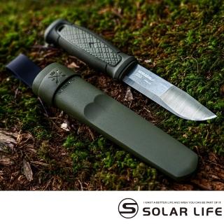 【MORAKNIV】Kansbol 不鏽鋼直刀戶外刀 Multi-Mount 軍綠 12645(戶外直刀 求生野營刀 多功能露營刀 登山)