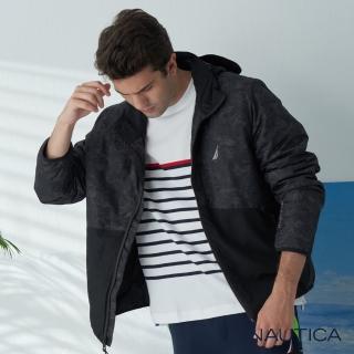 【NAUTICA】男裝防風防潑水收納式輕便保暖外套(黑)